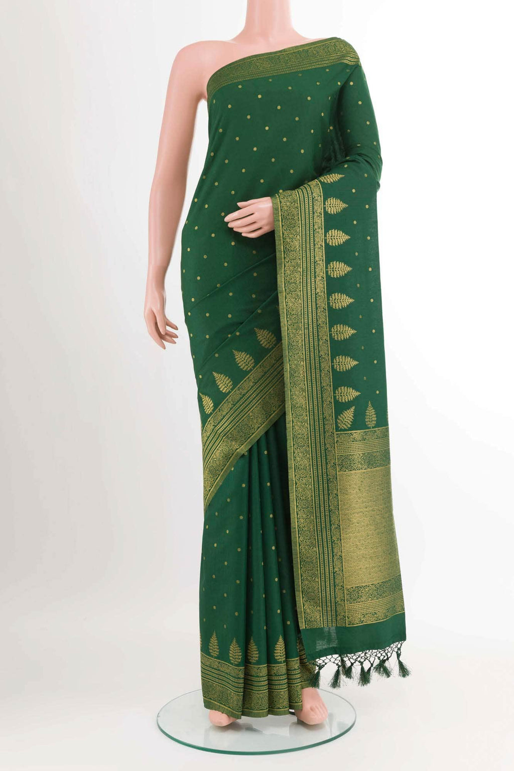 Green Blended Art Silk Saree