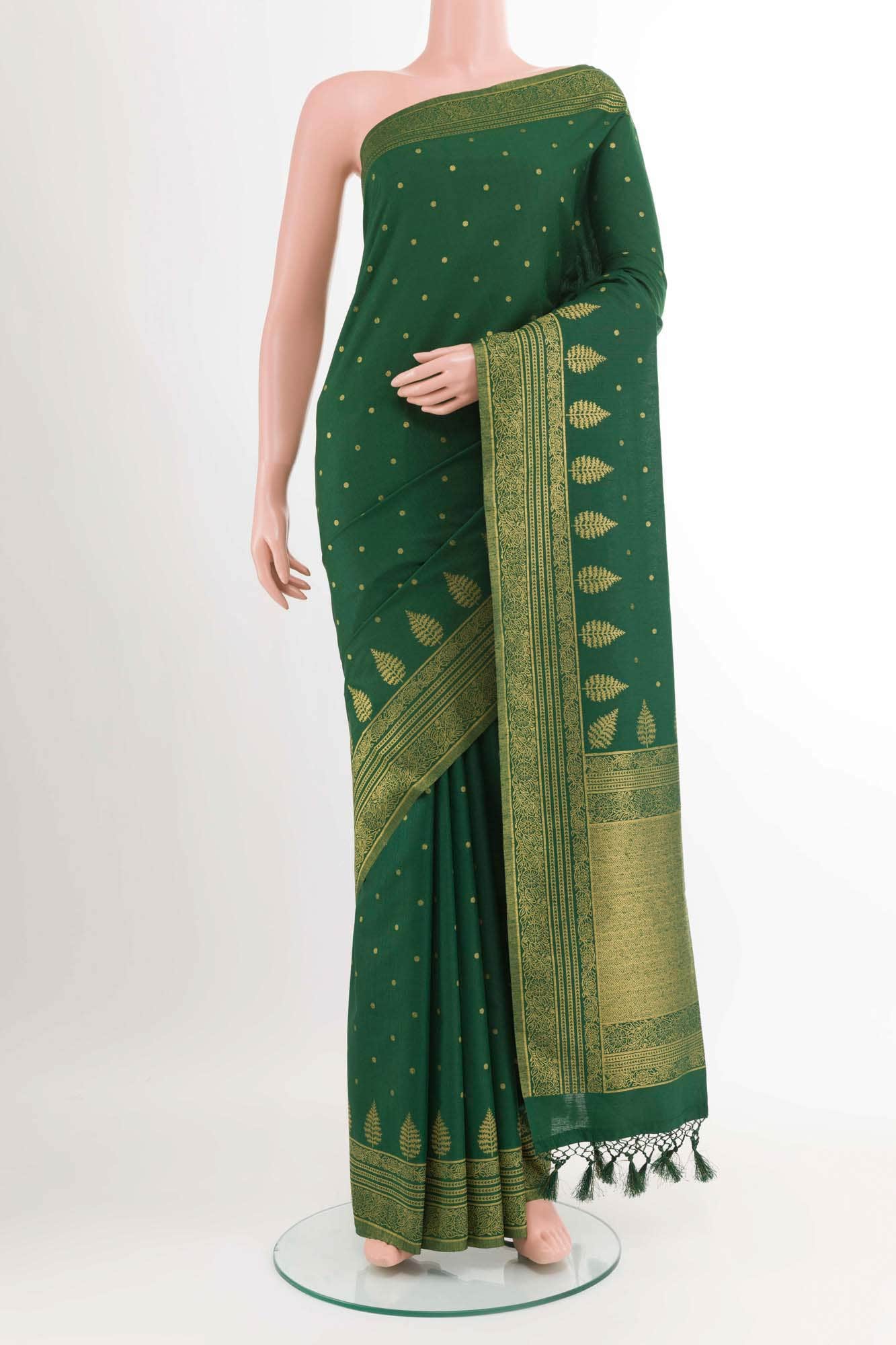 Green Blended Art Silk Saree