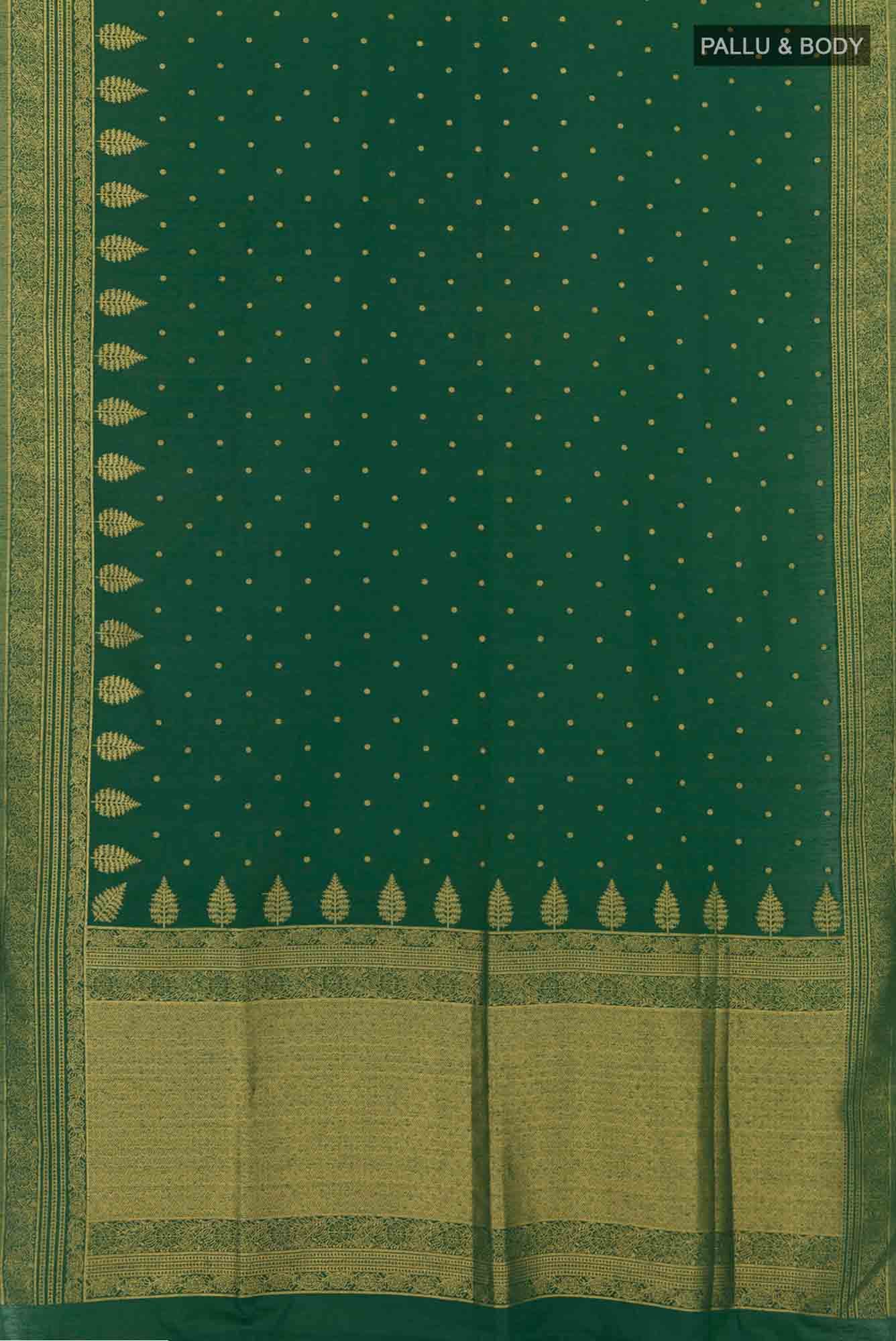 Green Blended Art Silk Saree