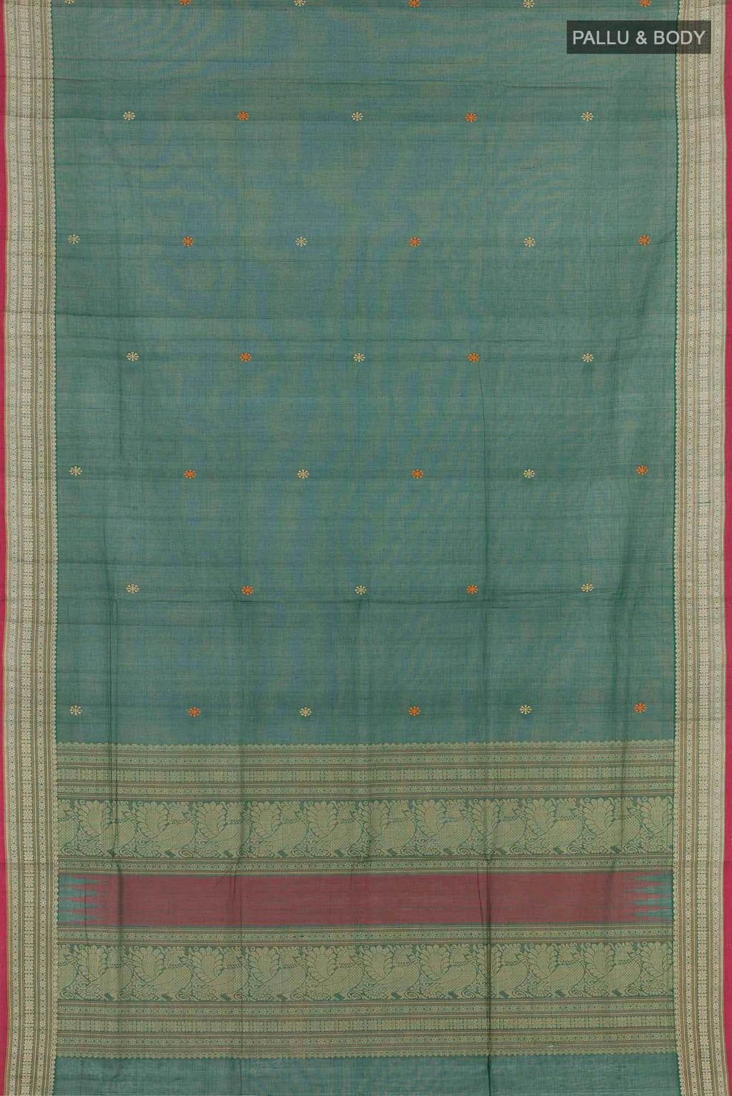 Green Coimbatore Cotton Saree