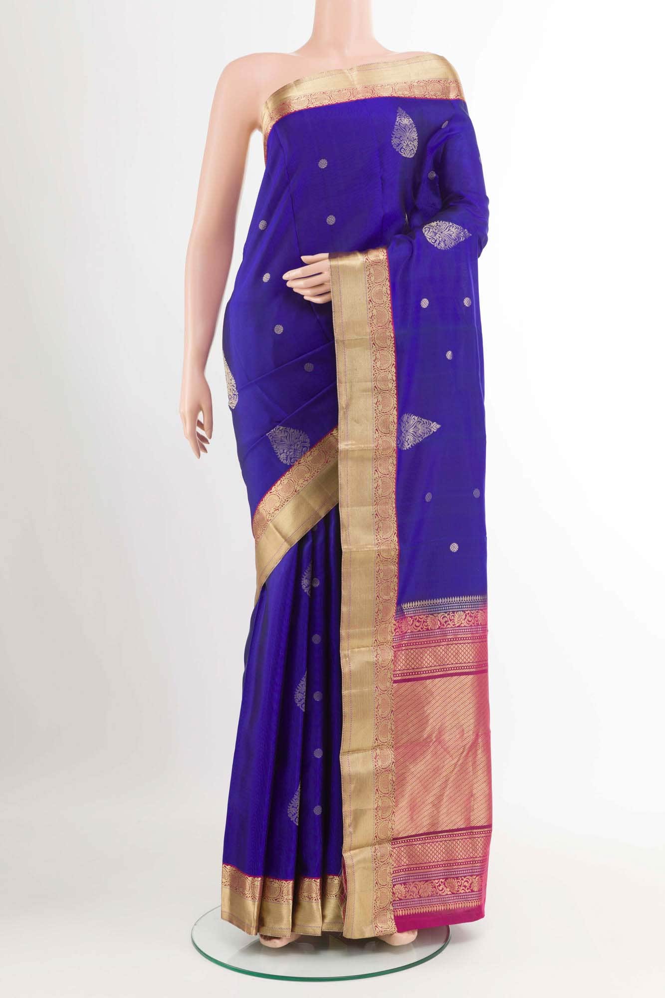 Blue Kanchipuram Silk Saree