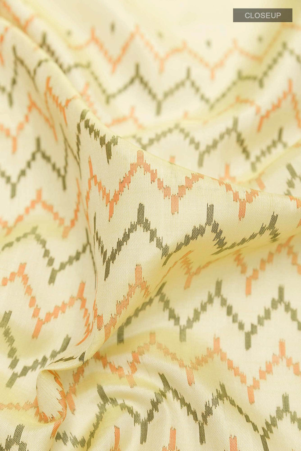 Pearl White Rajkot Patola Silk Saree