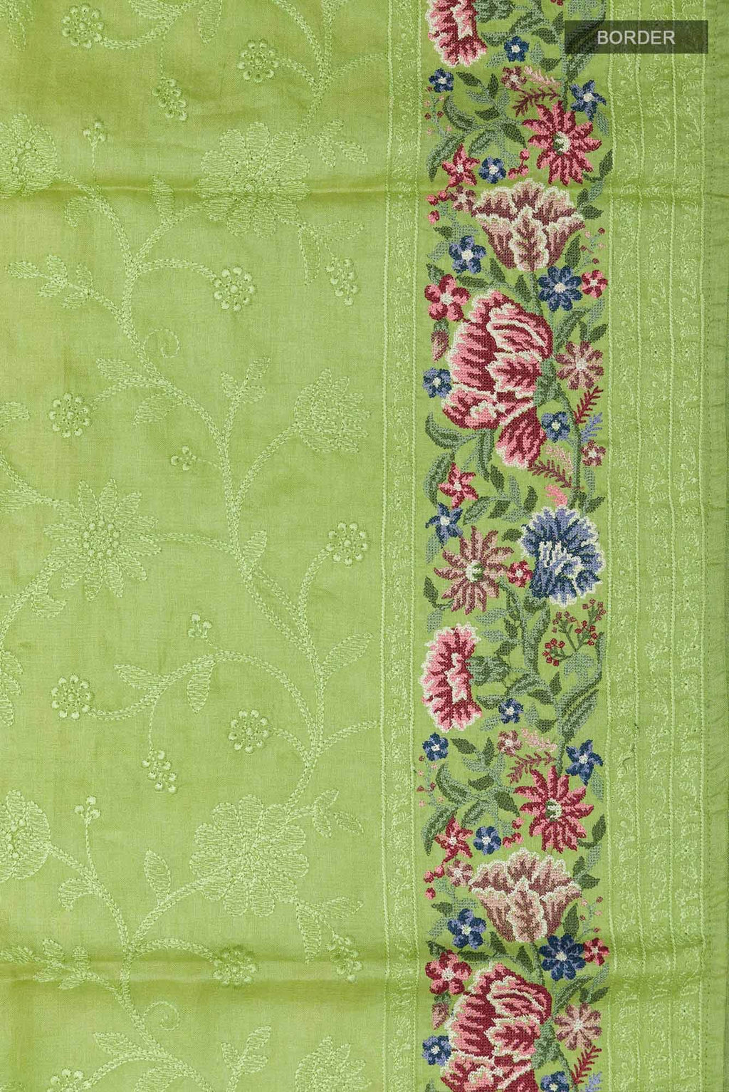Pista Green Tussar Saree