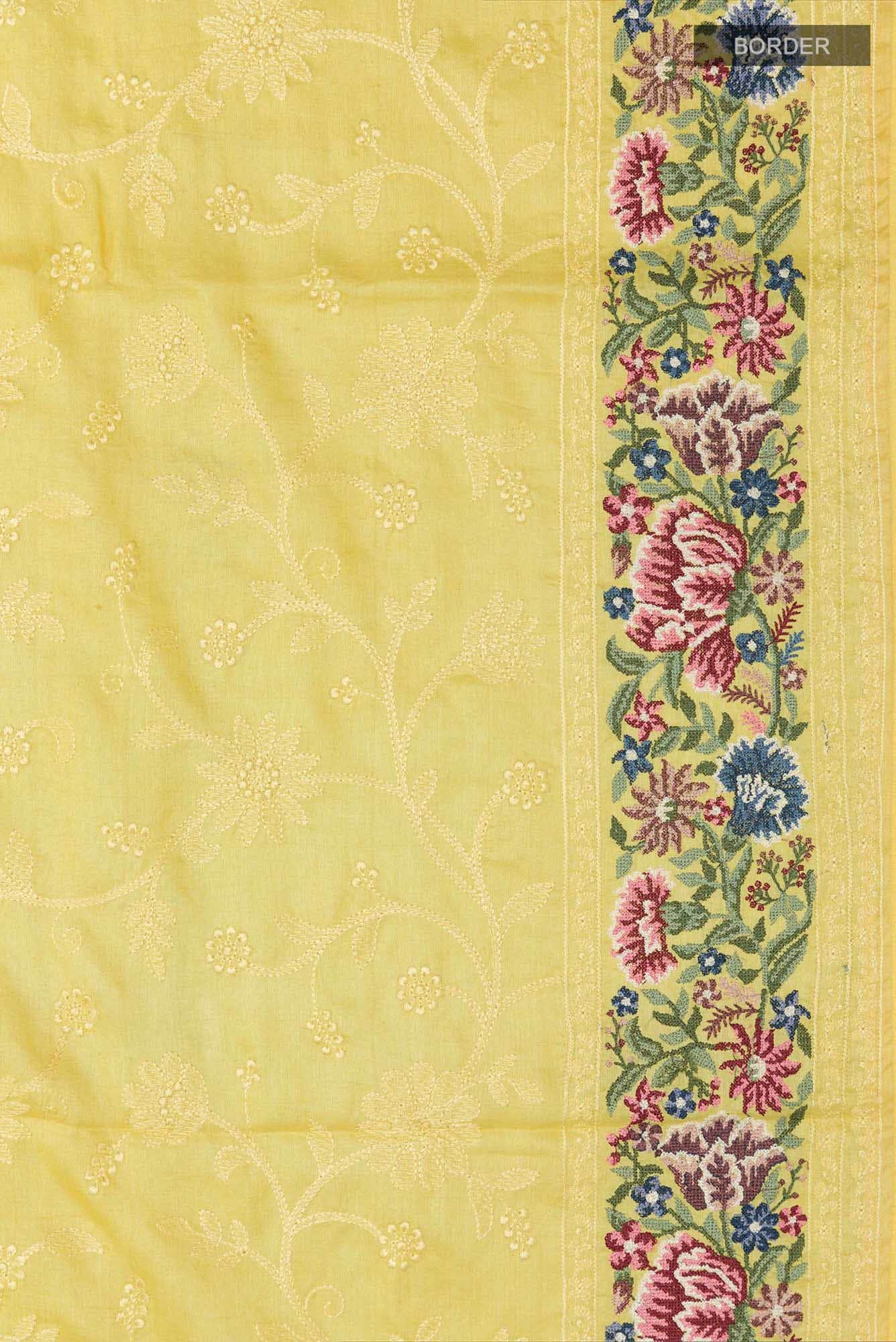 Yellow Tussar Saree