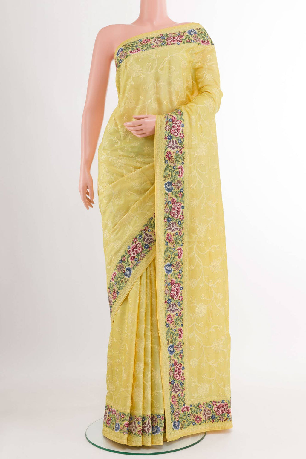 Yellow Tussar Saree