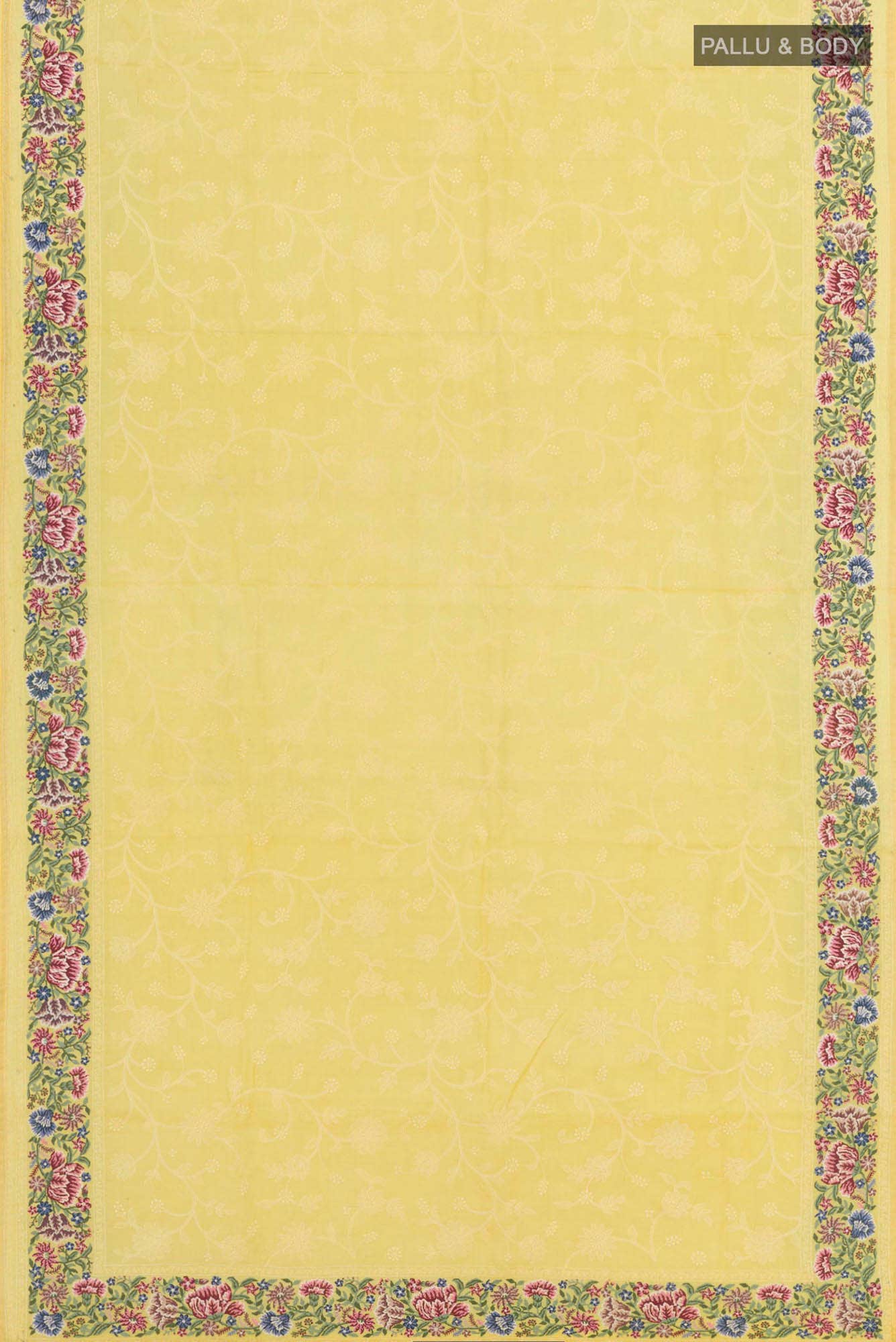 Yellow Tussar Saree