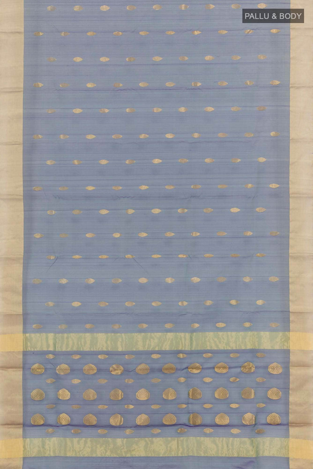 Navy Blue Chanderi Silk Saree