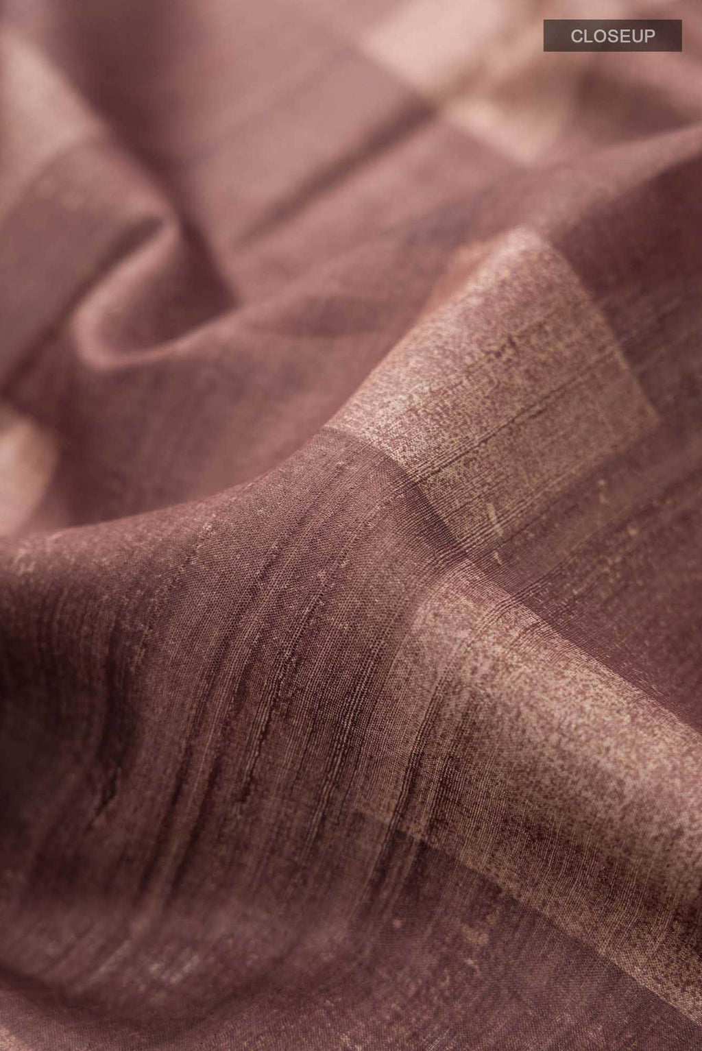Brown Bhagalpuri Tussar Silk Saree