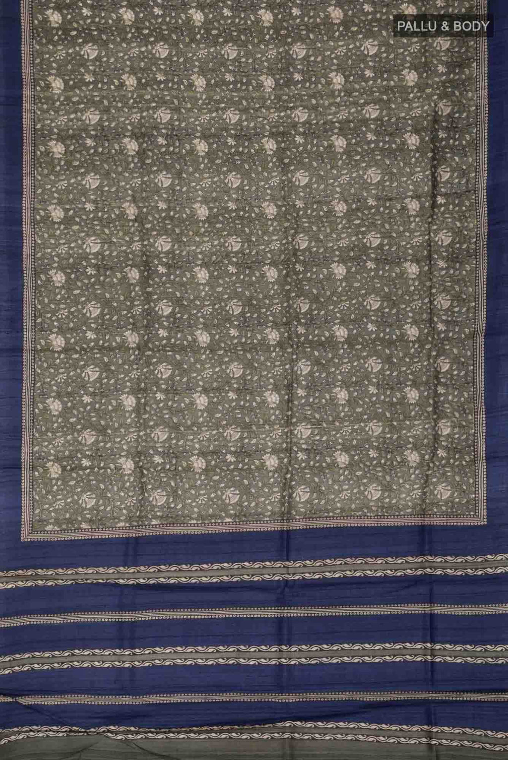 Green Tussar Silk Saree