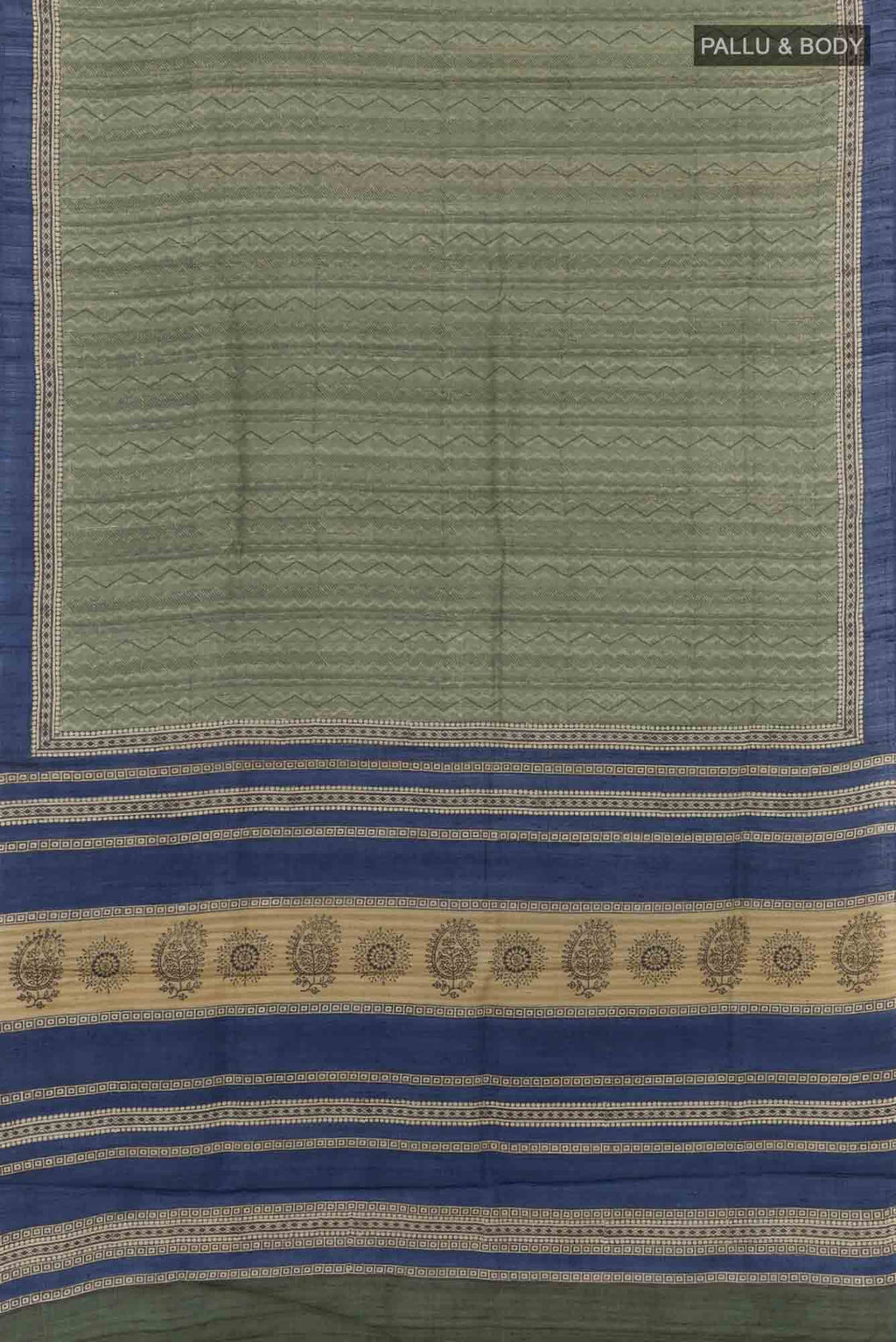 Green Tussar Saree