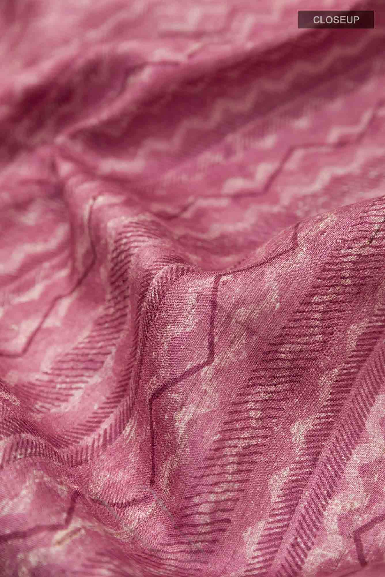 Pink Tussar Saree
