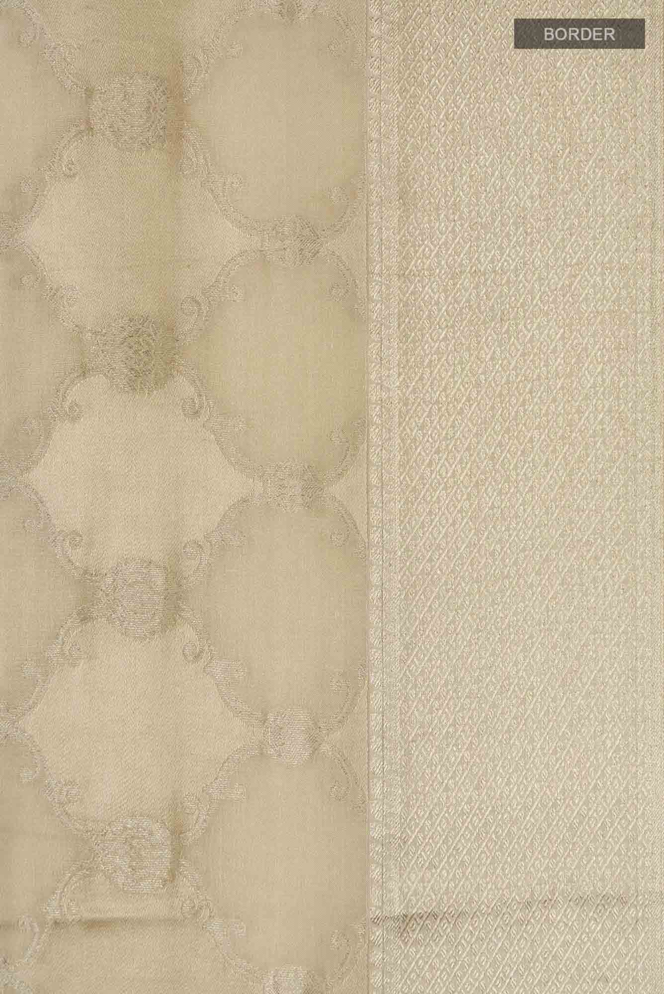 Beige Mysore Georgette Saree