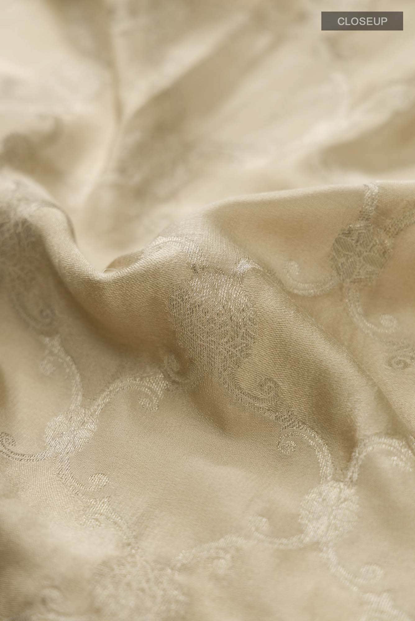 Beige Mysore Georgette Saree