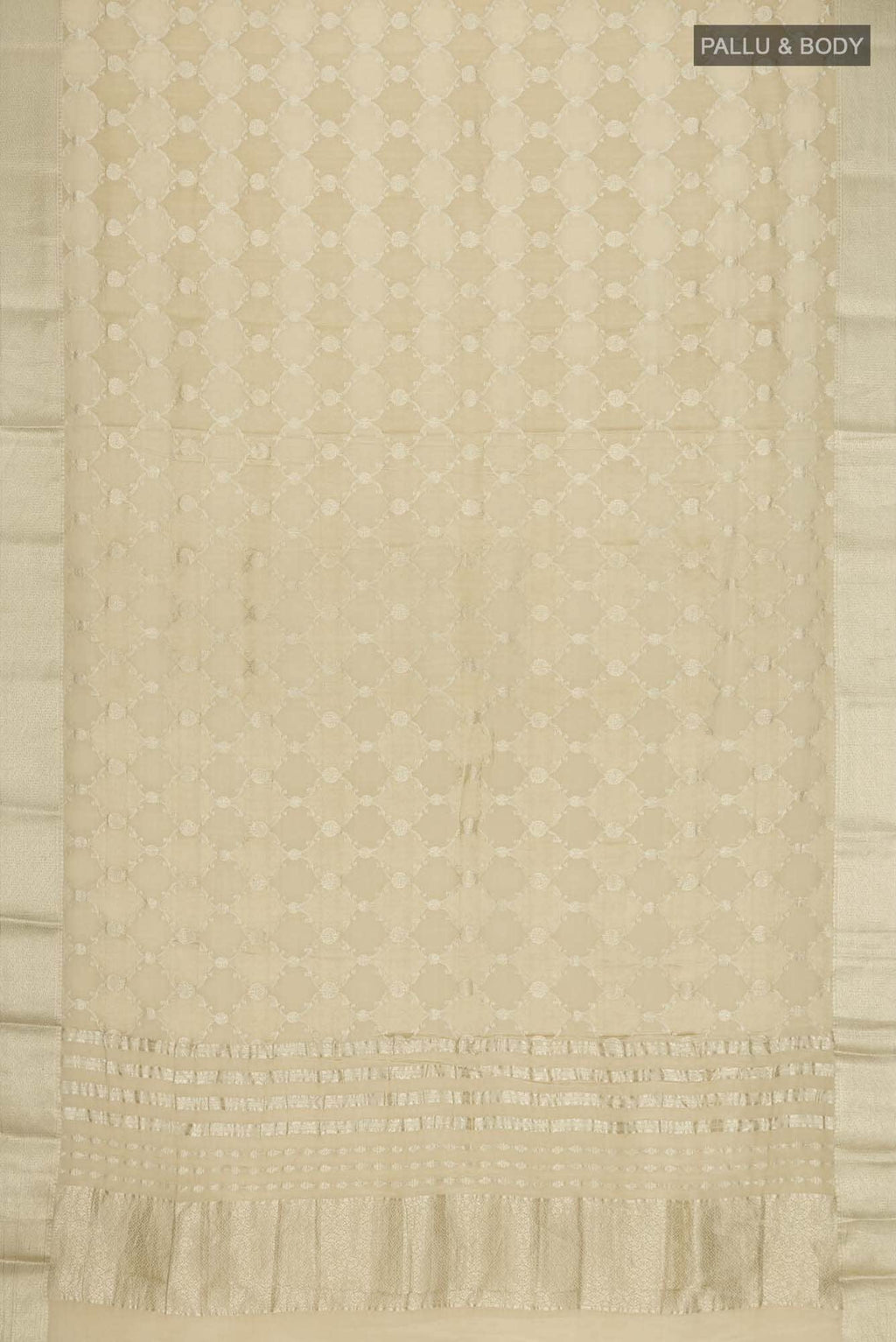 Beige Mysore Georgette Saree