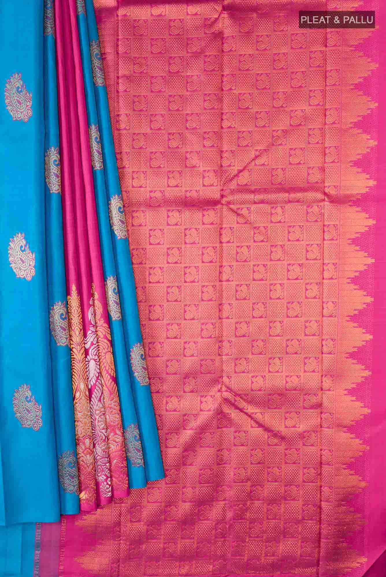Blue Kanchipuram Silk Saree
