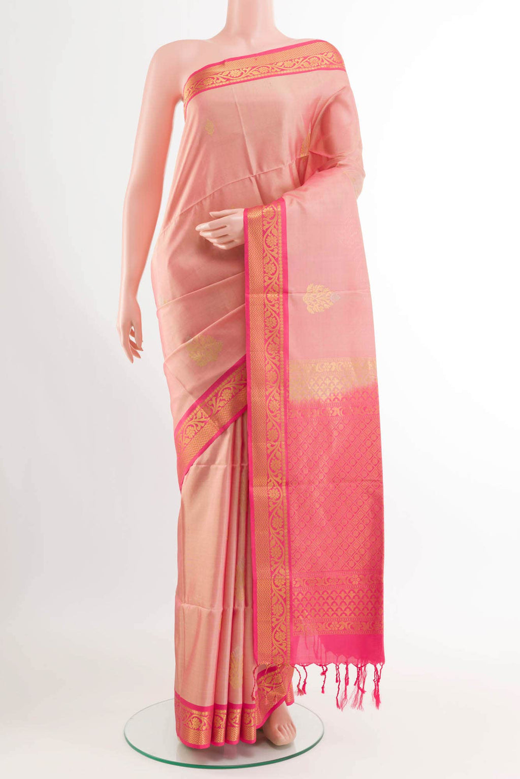 Rose pink Soft Silk Saree