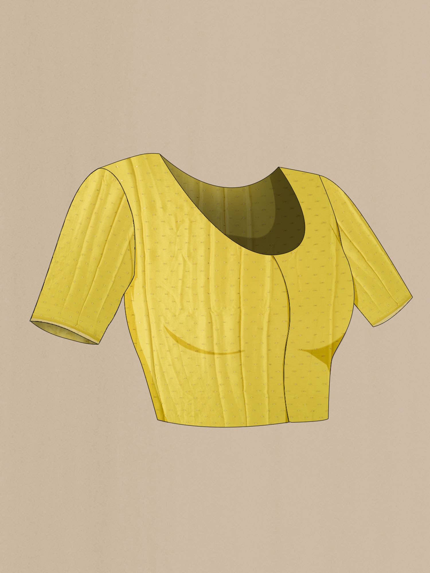Yellow Satin Silk Saree