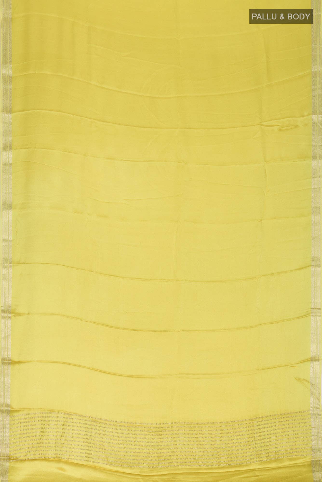Yellow Satin Silk Saree