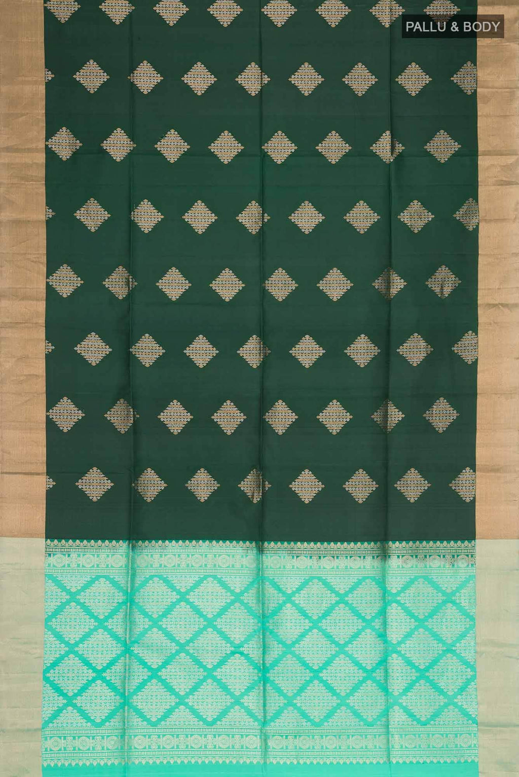 Bottle Green Soft Silk Saree