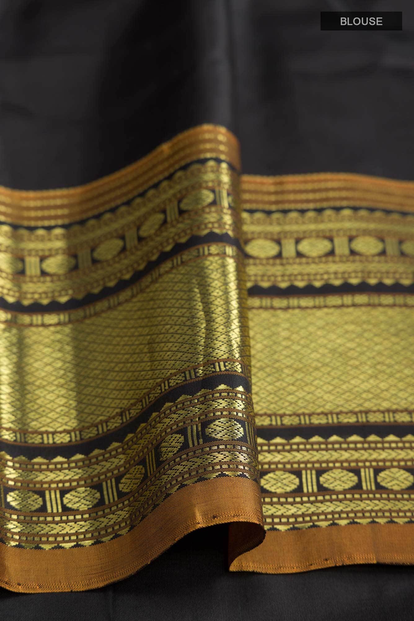 Black Kanchipuram Silk Saree