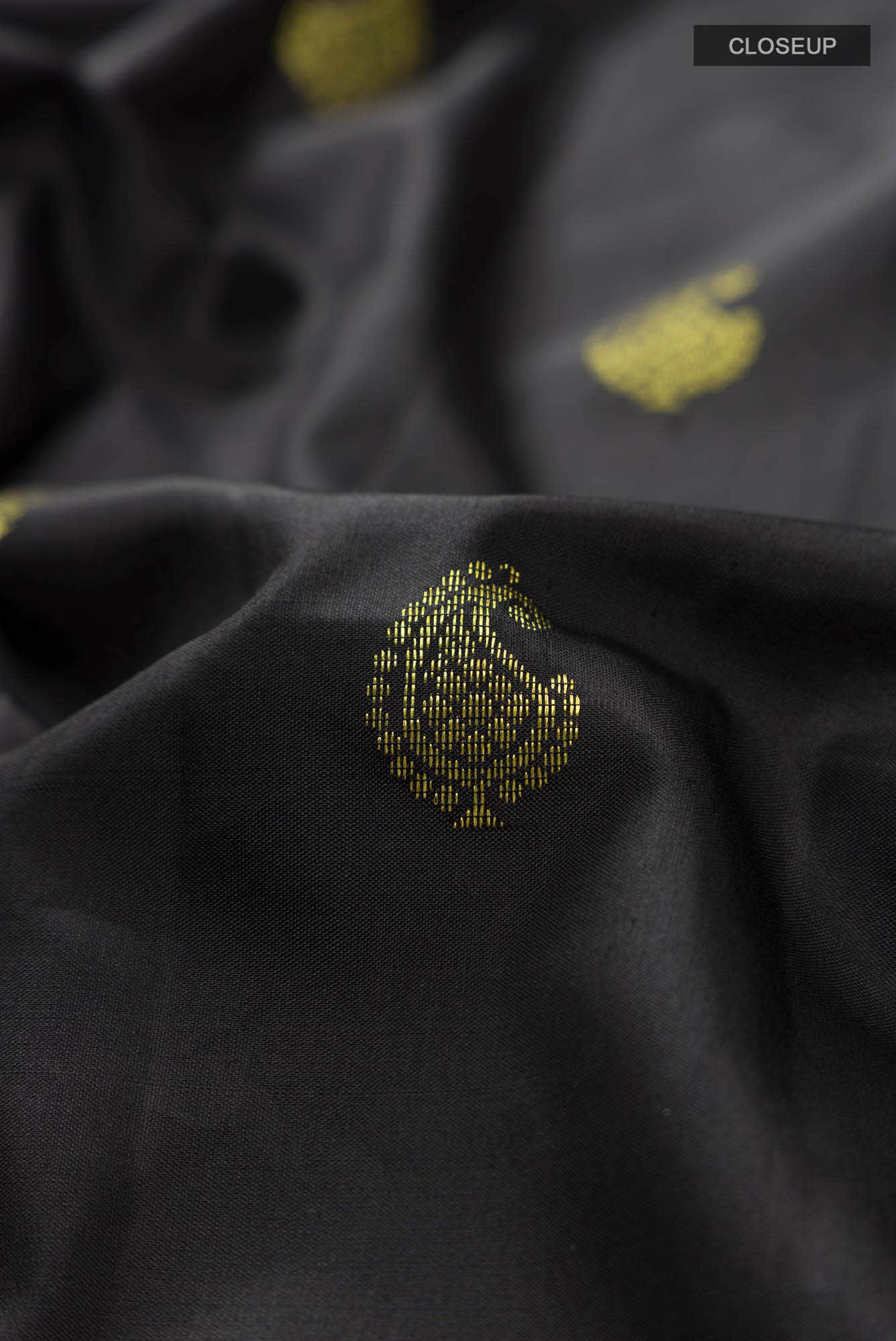 Black Kanchipuram Silk Saree