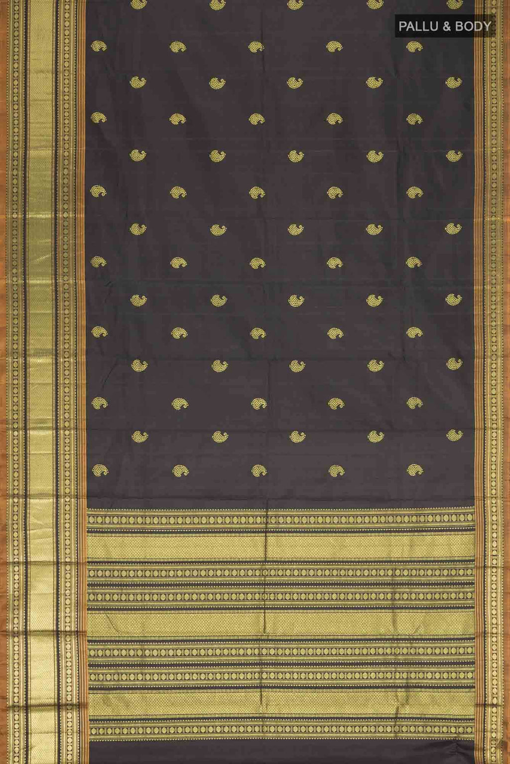 Black Kanchipuram Silk Saree