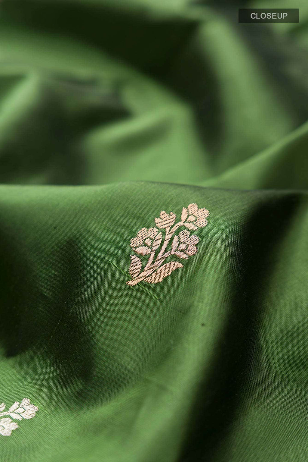 Green Banarasi Katan Silk Saree