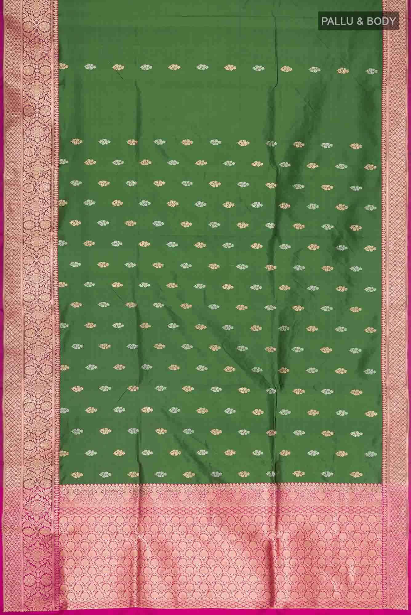 Green Banarasi Katan Silk Saree