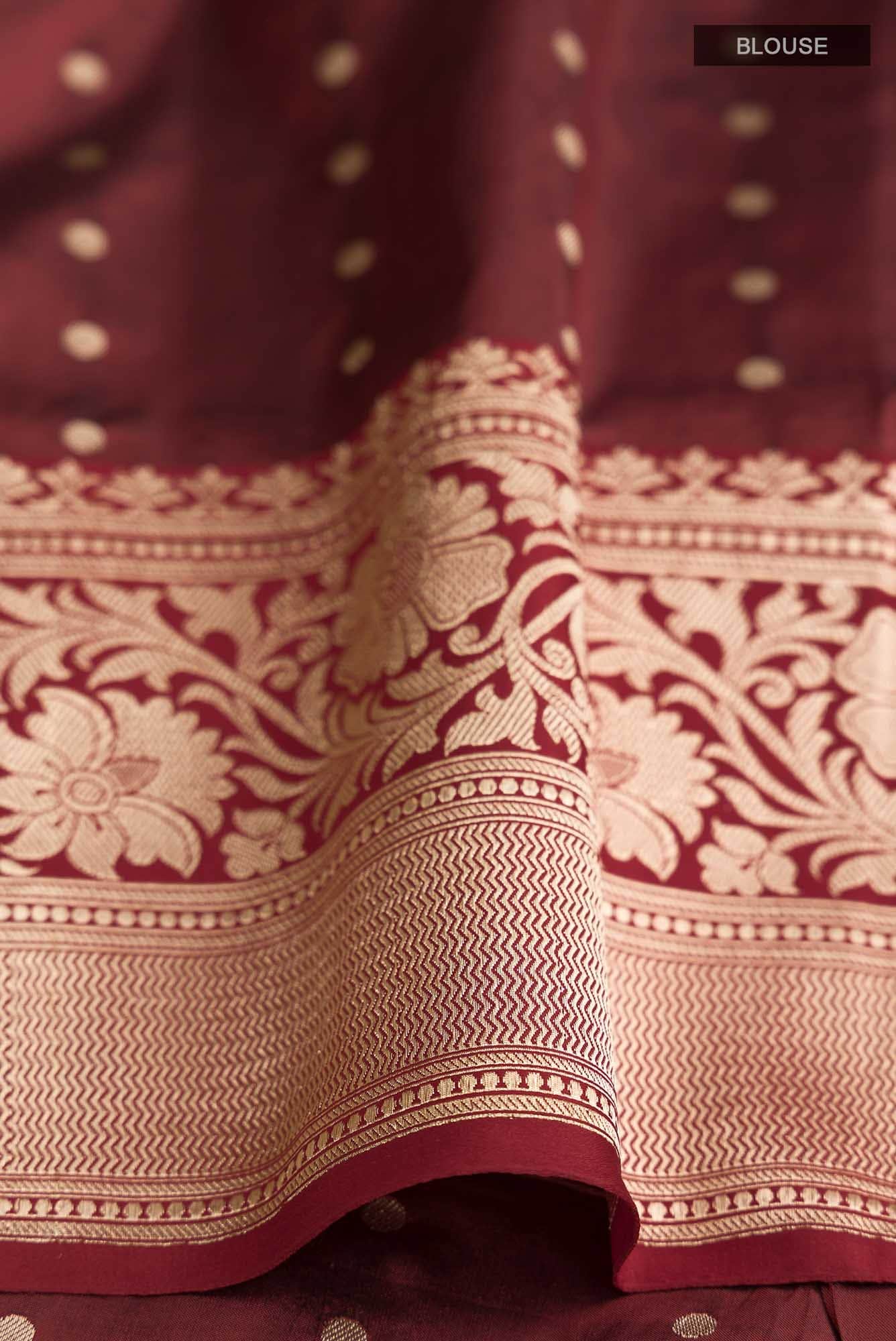 Dark Mauve Banarasi Katan Silk Saree