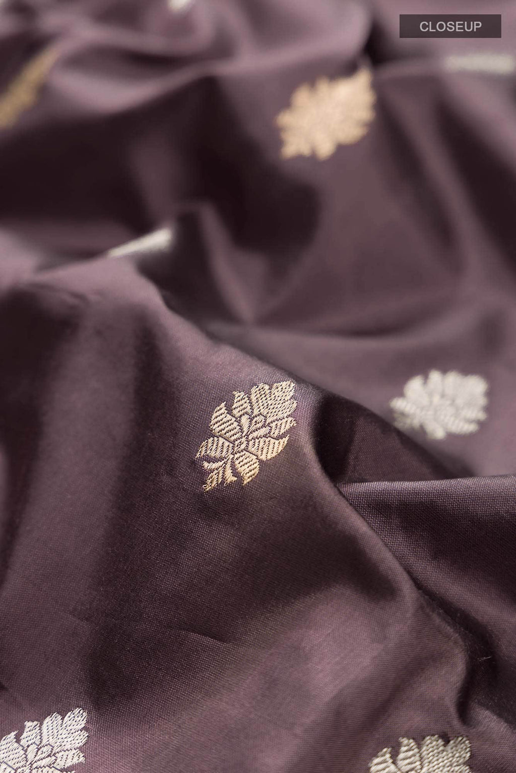 Dark Mauve Banarasi Katan Silk Saree