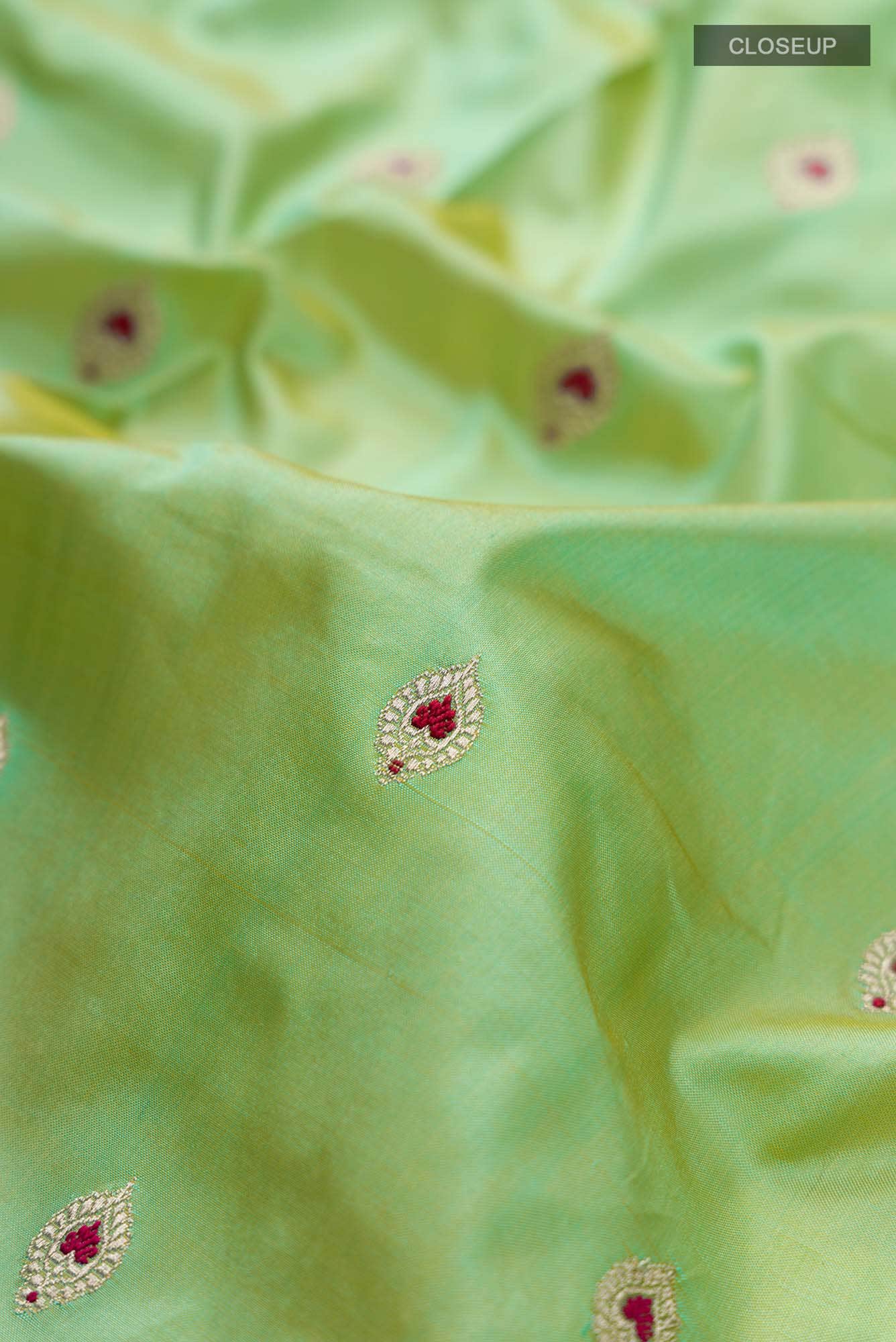 Green Banarasi Katan Silk Saree