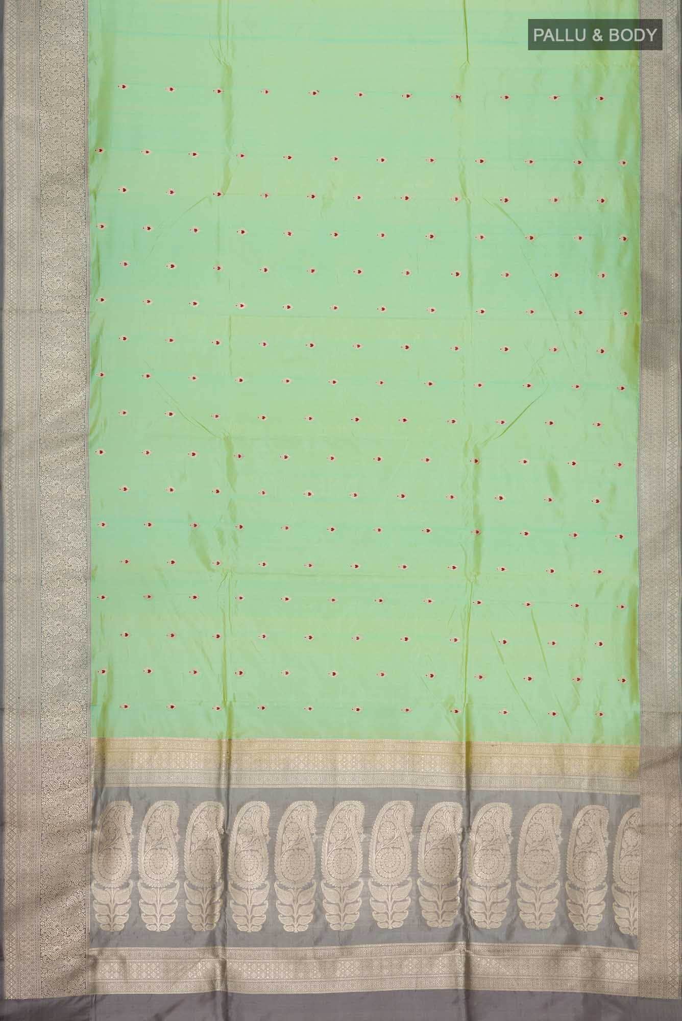 Green Banarasi Katan Silk Saree