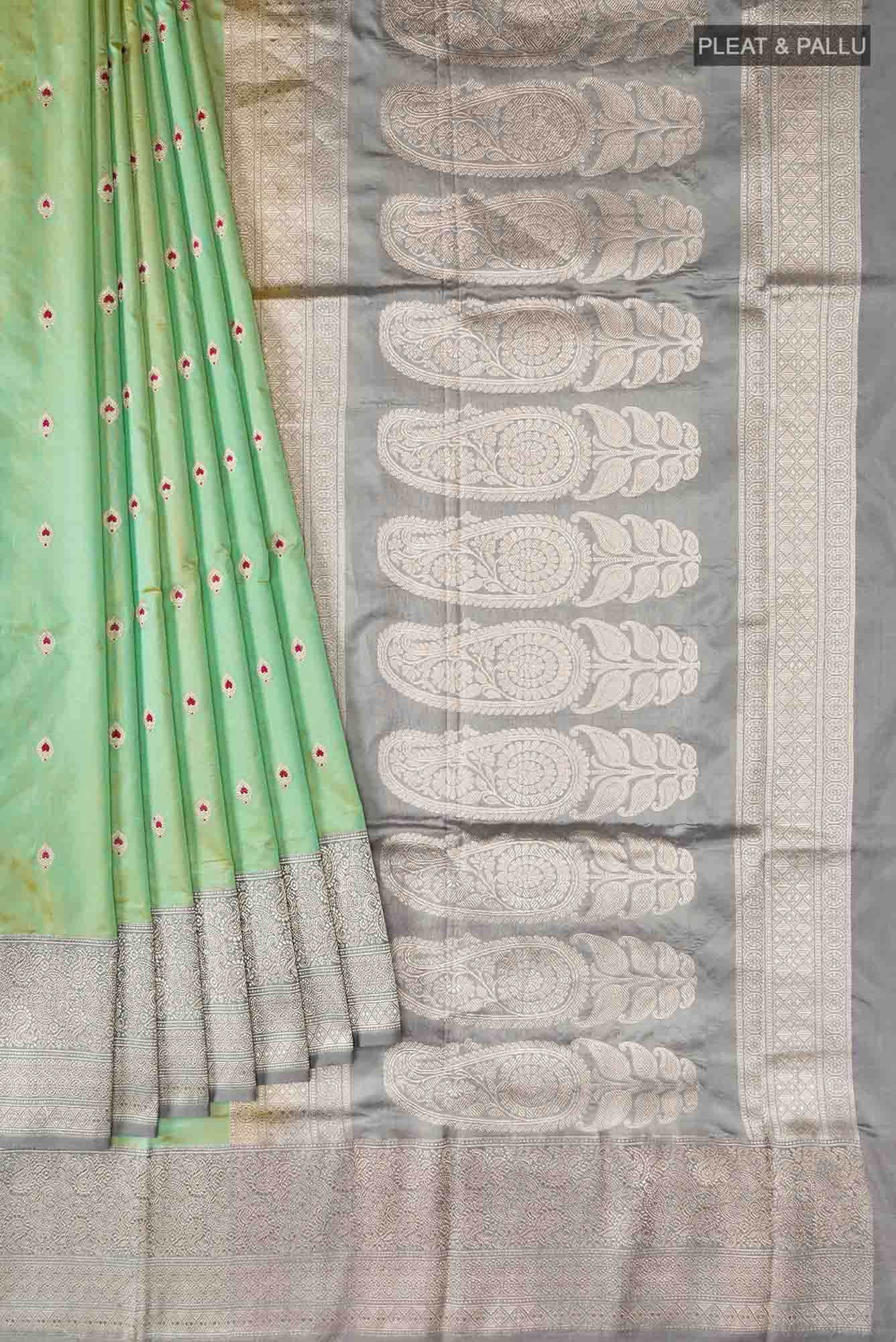 Green Banarasi Katan Silk Saree