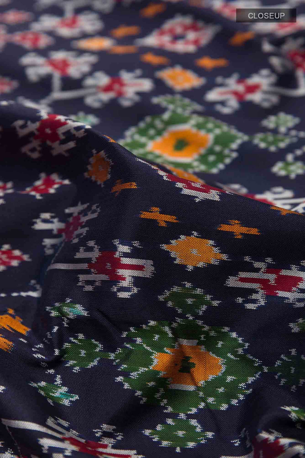 Dark Blue Pochampally Silk Saree