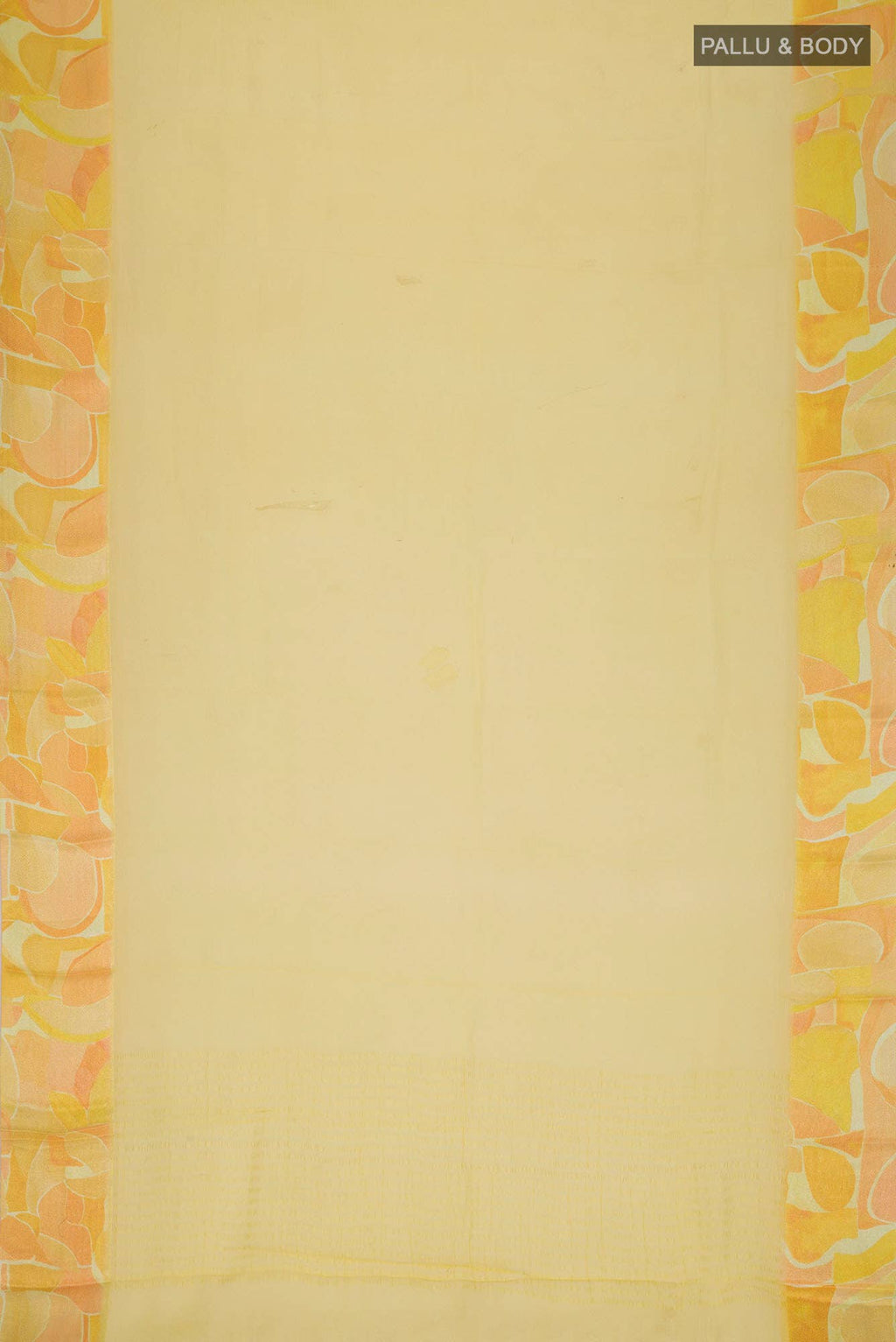 Lemon Yellow Chiffon Saree
