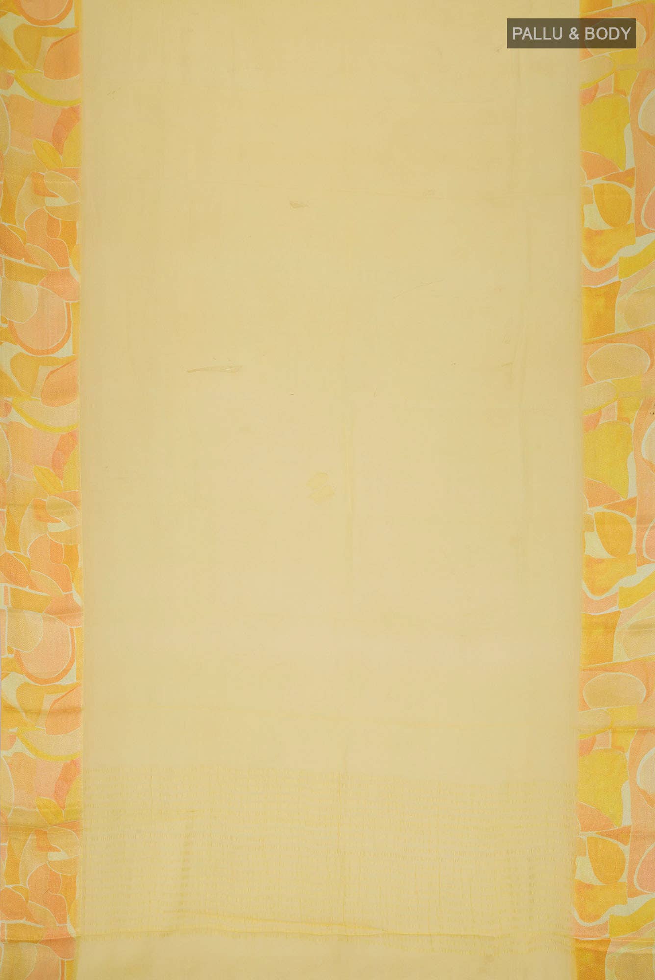 Lemon Yellow Chiffon Saree
