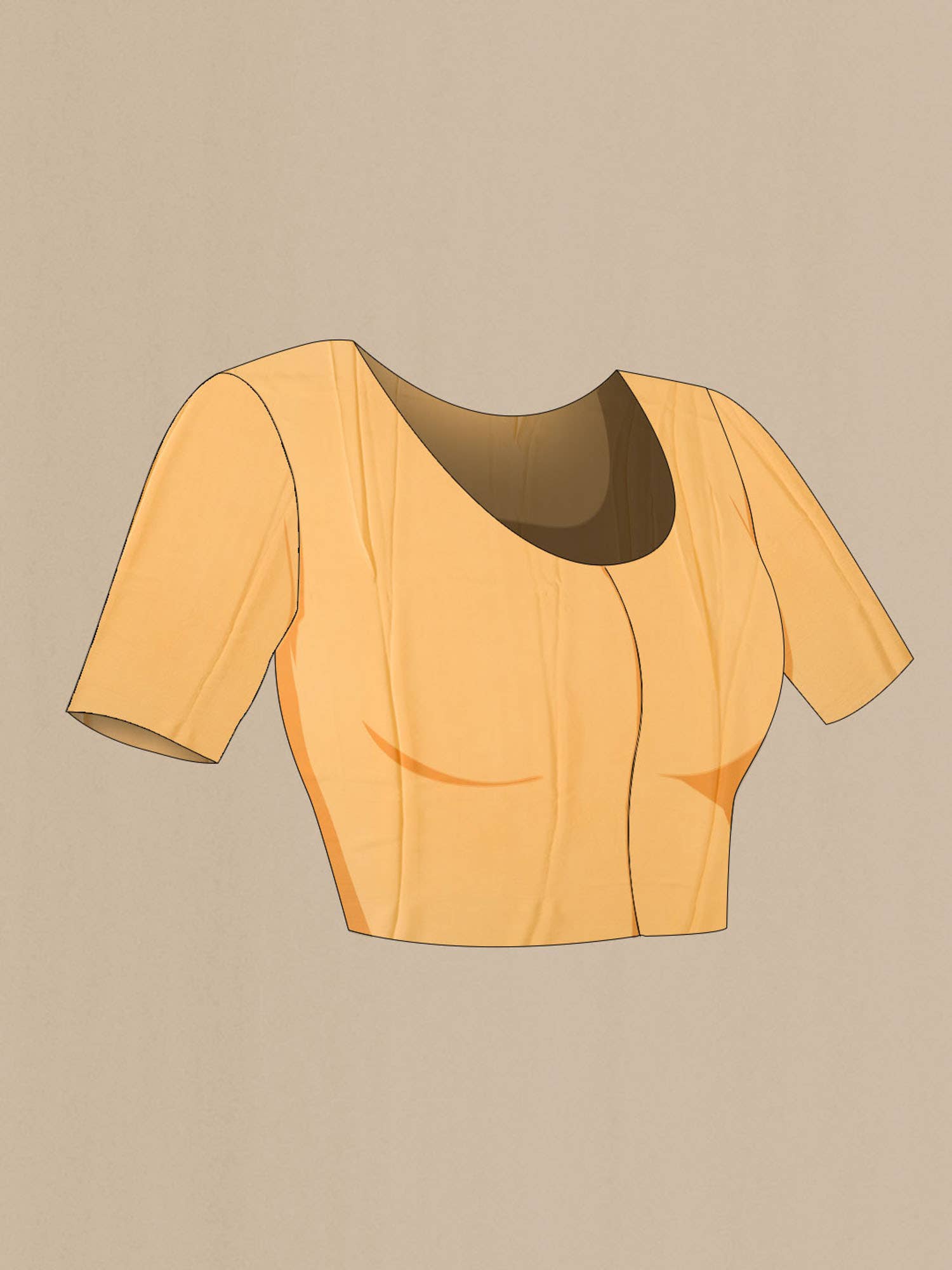 Orange Chiffon Saree