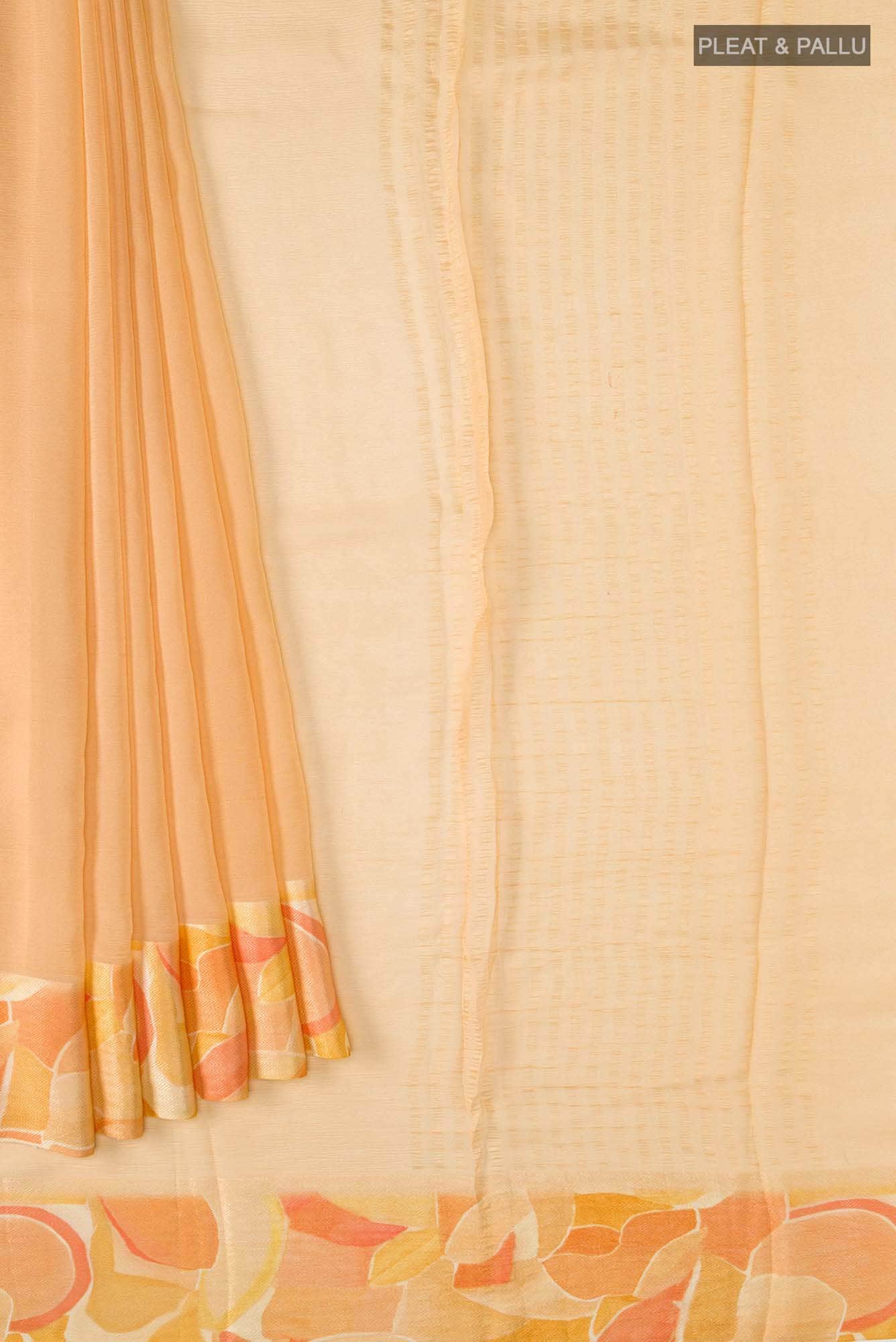 Orange Chiffon Saree