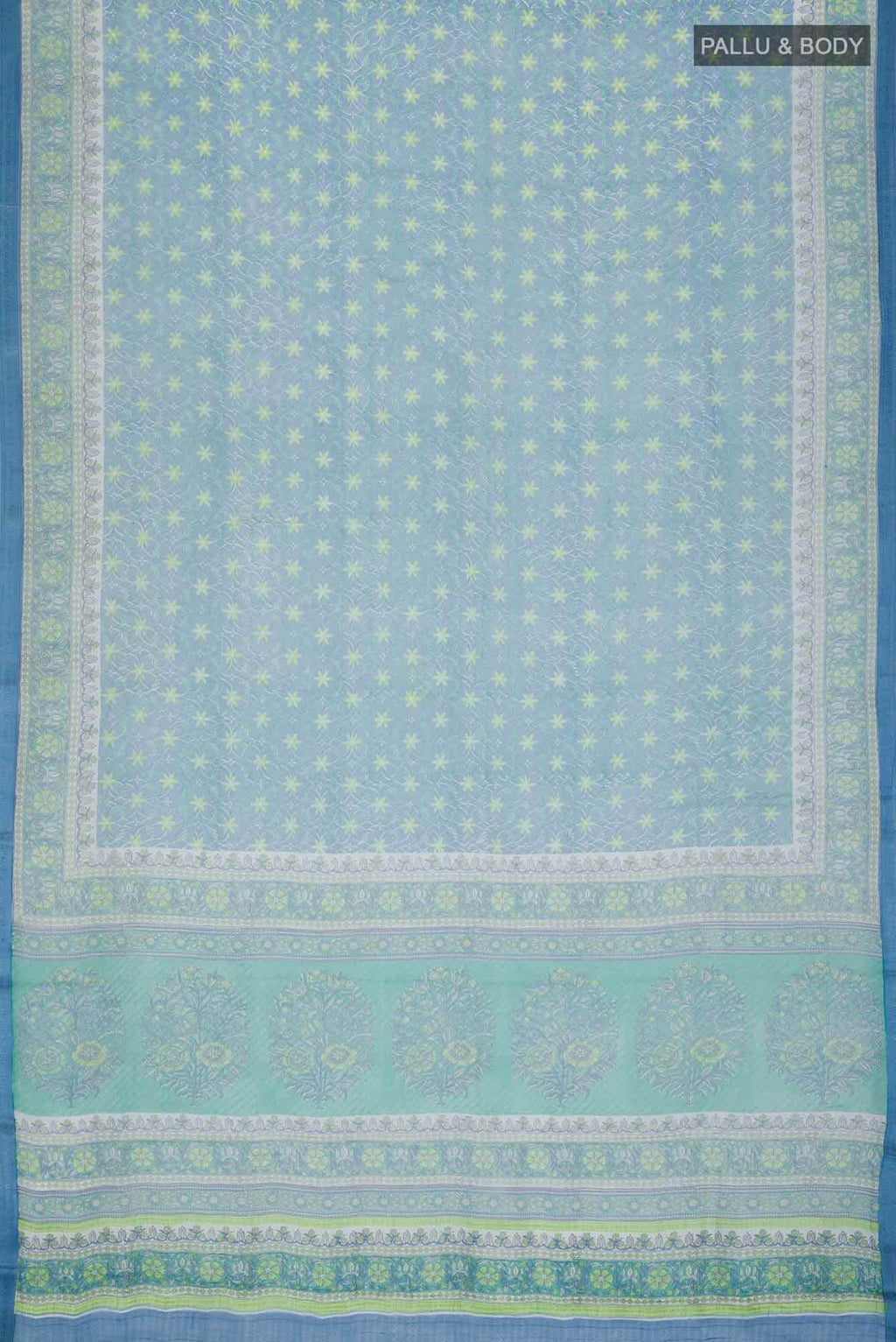 Blue Chiffon Saree