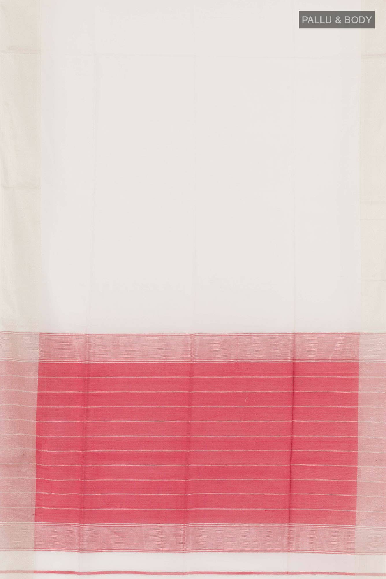 Off White Blended Maheshwari Silk Cotton Saree