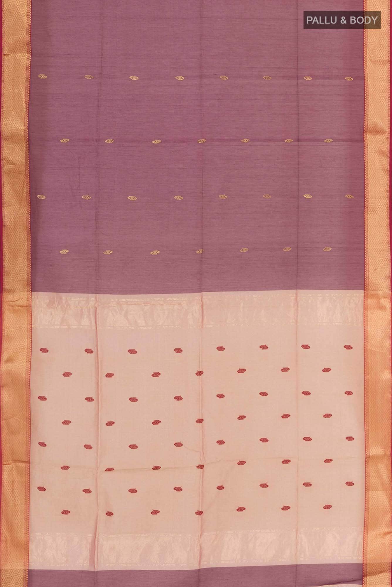 Maroon Blended Maheshwari Silk Cotton Saree