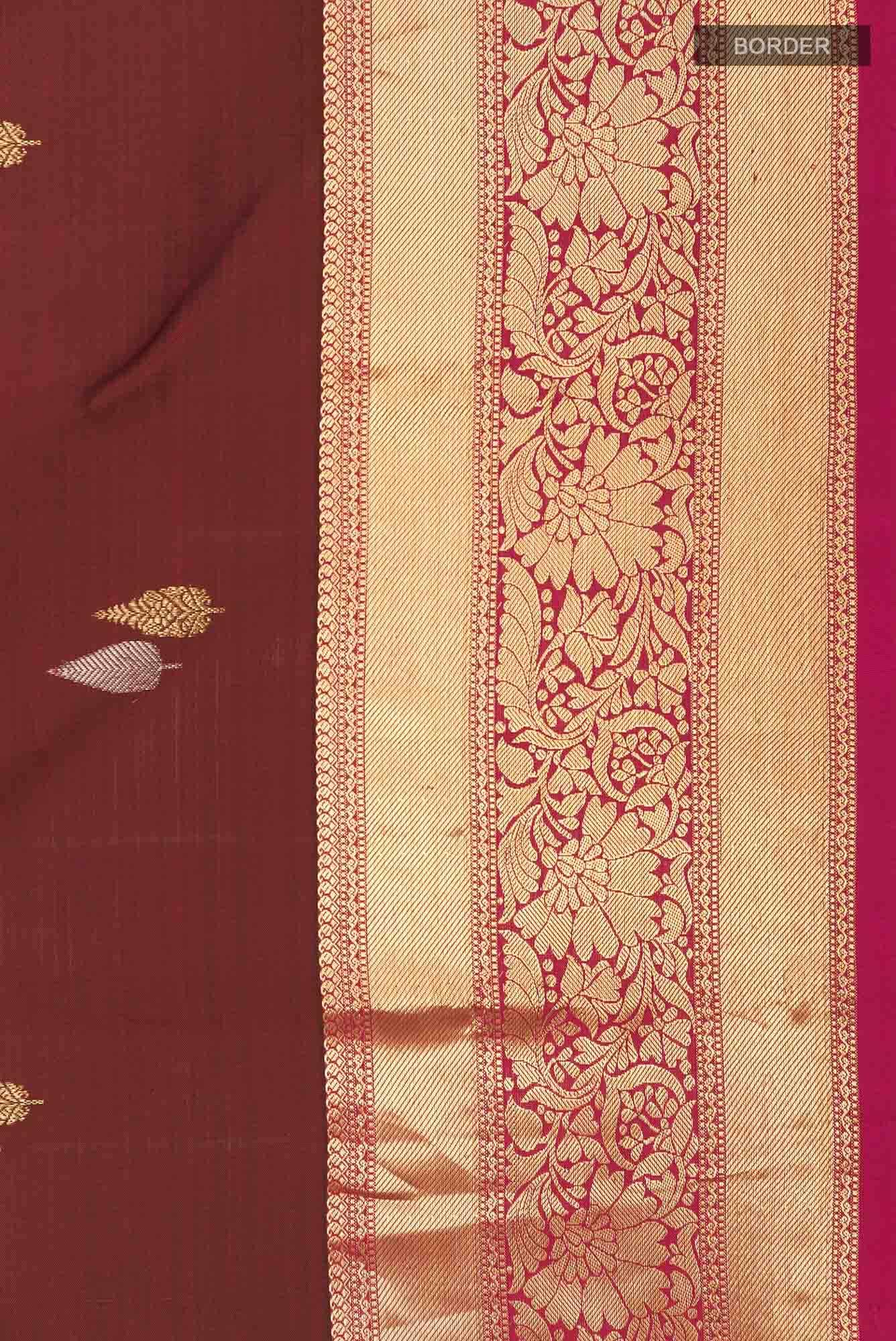 Maroon Kanchipuram Silk Saree