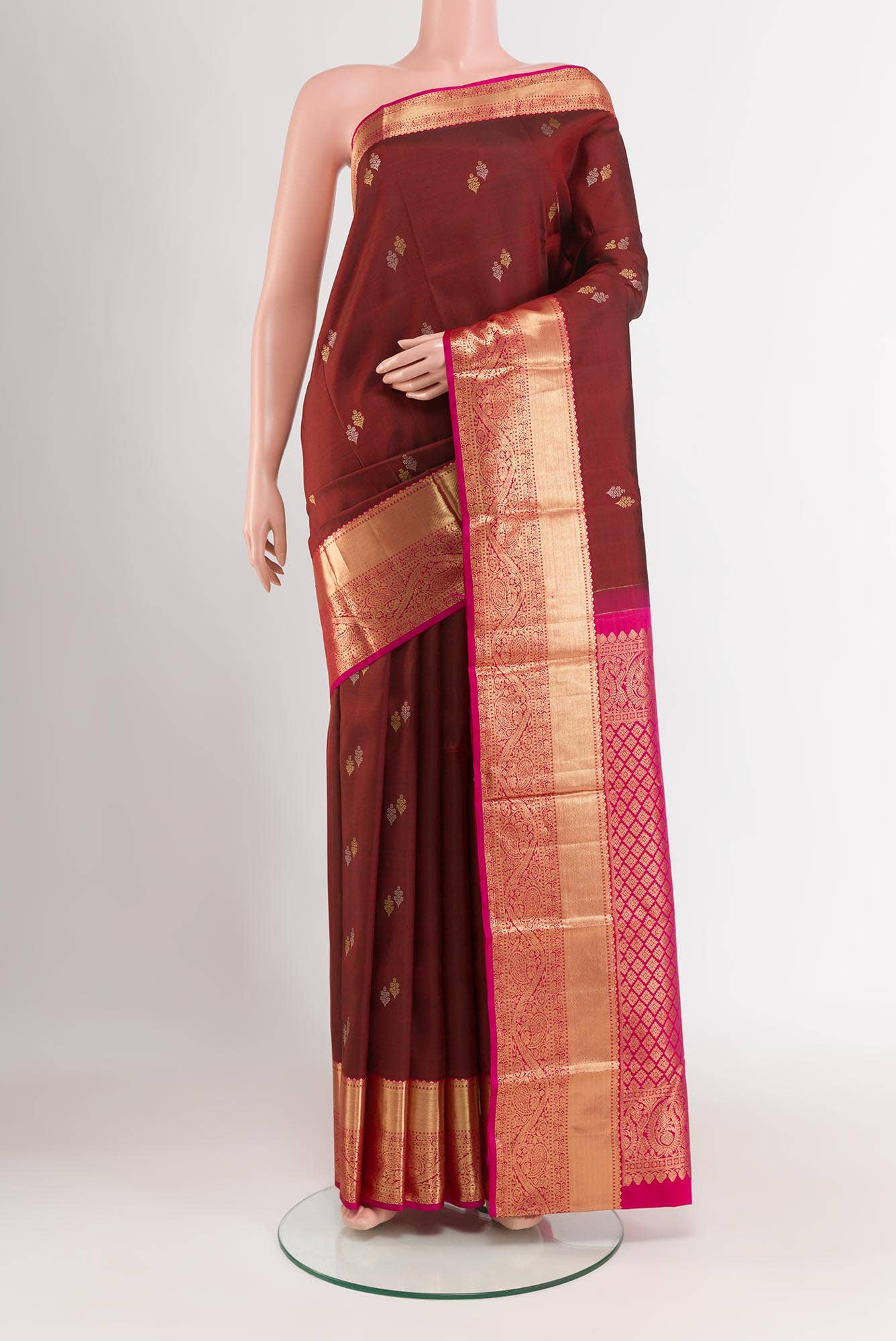 Coffee Brown Kanchipuram Saree