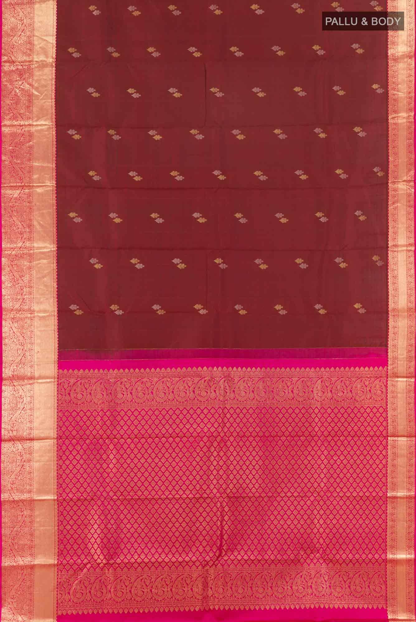 Coffee Brown Kanchipuram Saree