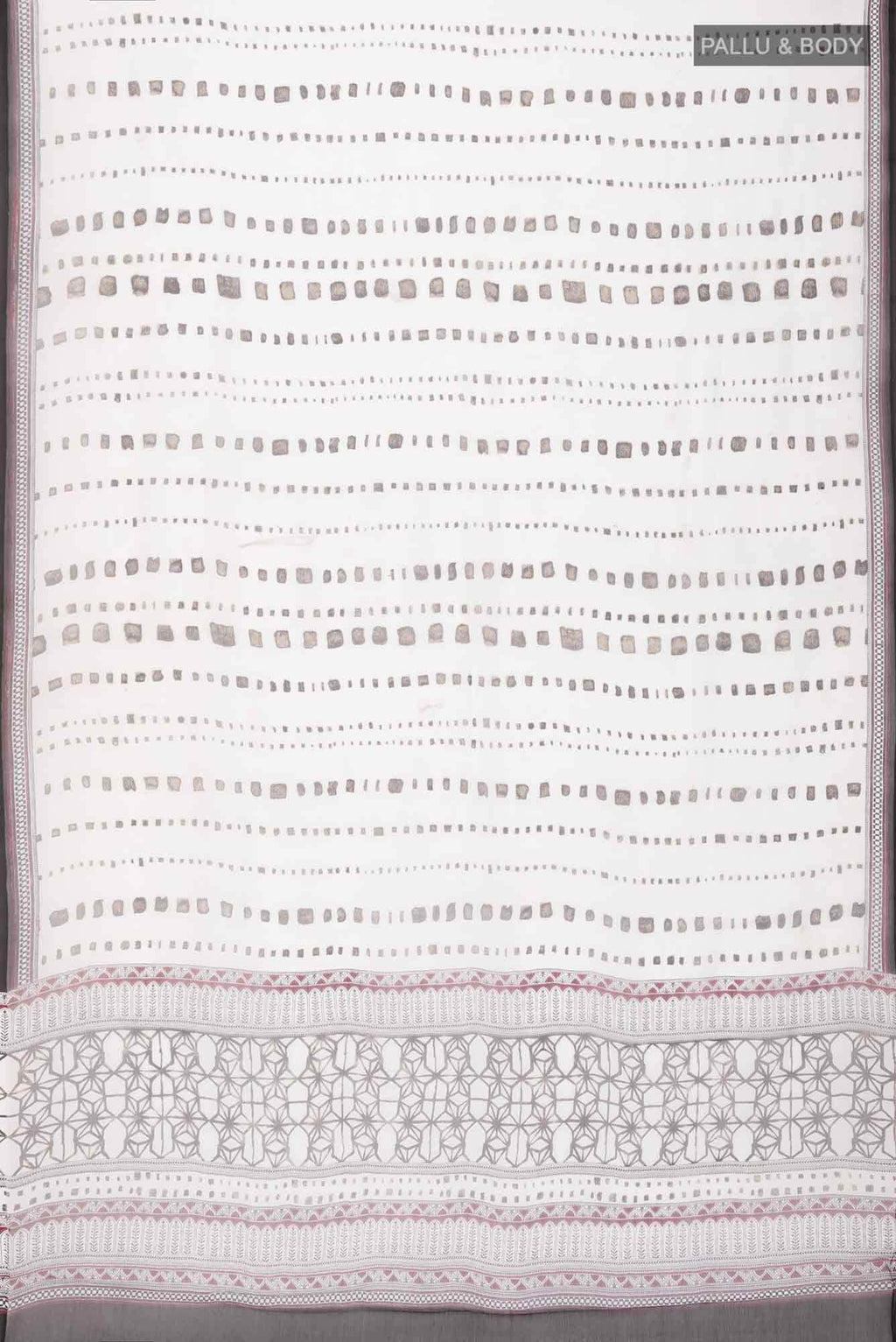 White Mysore Chiffon Saree