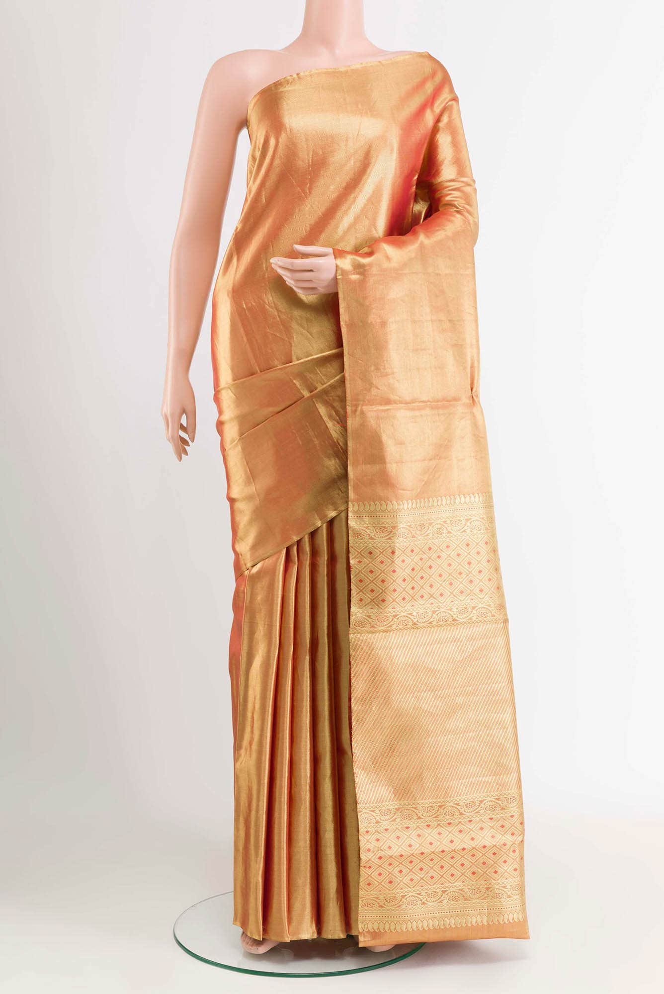 Gold Kanchipuram Tissue Silk Saree