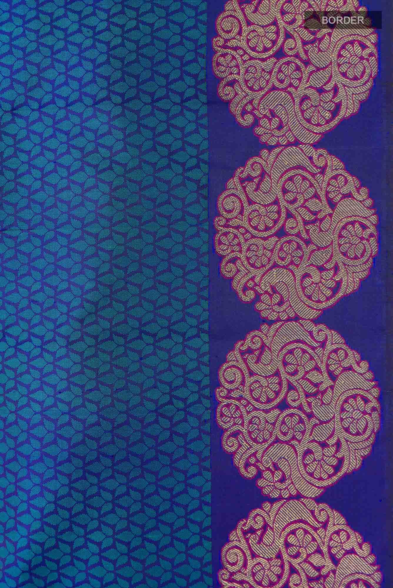 Blue Kanchipuram Silk Saree