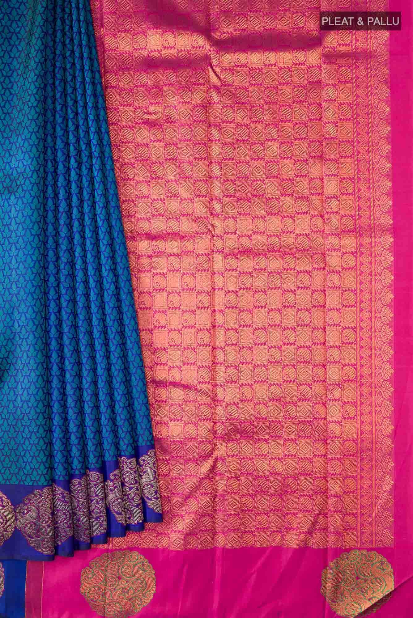 Blue Kanchipuram Silk Saree