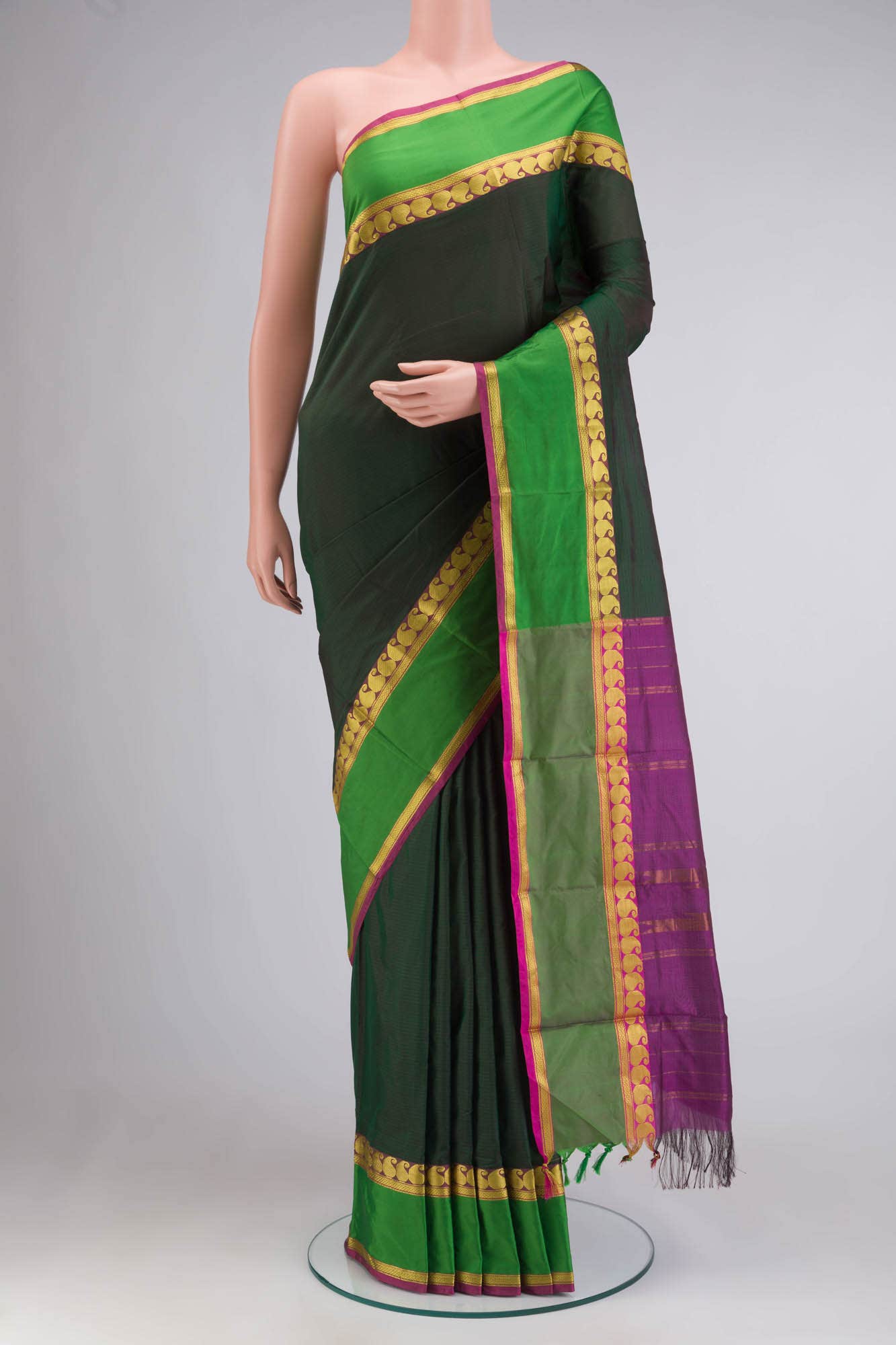 Green Blended Art Silk Saree
