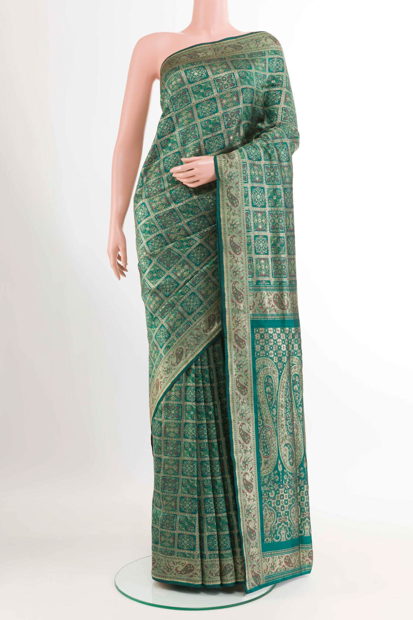 Green Banarasi Silk Saree